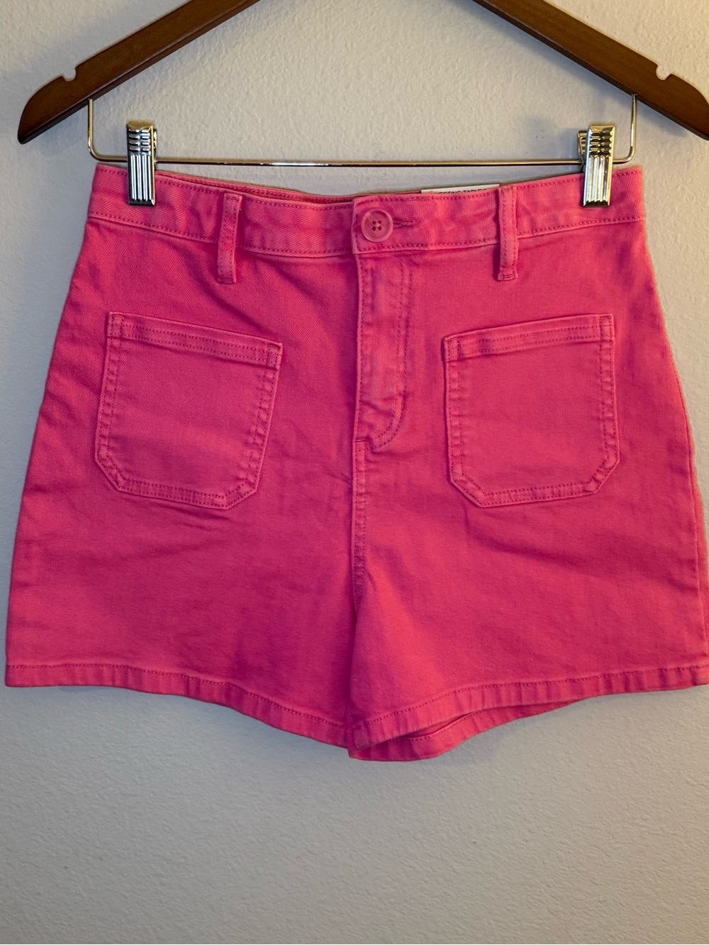 Epic Threads Hot Pink High-Rise Pocket Denim Shorts